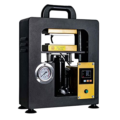 5-Ton Hydraulic Heat Press Machine with Dual 3x5 inch Heated