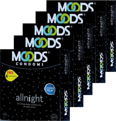 MOODS ALLNIGHT Condons Condom (Set of 5, 100 Sheets)-image-31