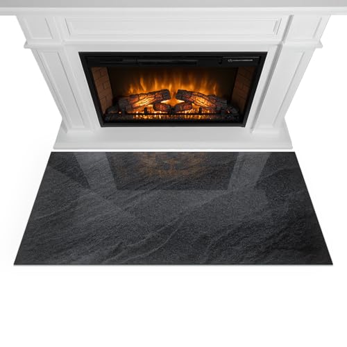 Placa para chimenea de vidrio templado 100x50 cm con textura de piedra natural rectangular 4