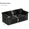 81 Sofa with Deep Seats Oversize, 2 Seater Cloud Couches, Upholstered Corduroy Loveseat for Living Room Bedroom, No Assembly Required, Black