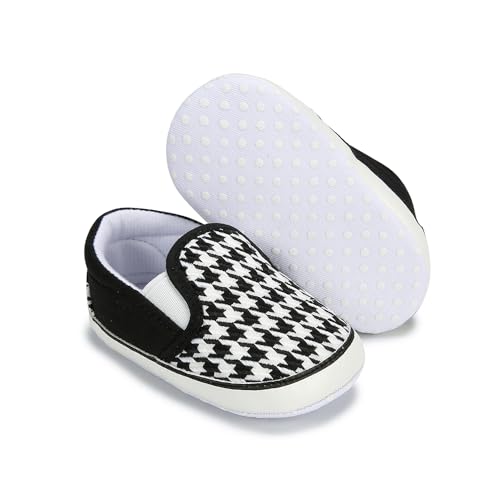 Image of Clowora Unsex Baby Boys Girls Canvas First Walkers Shoes,Infant Non Slip Soft Sole Toddler Flat Lazy Loafers Sneaker