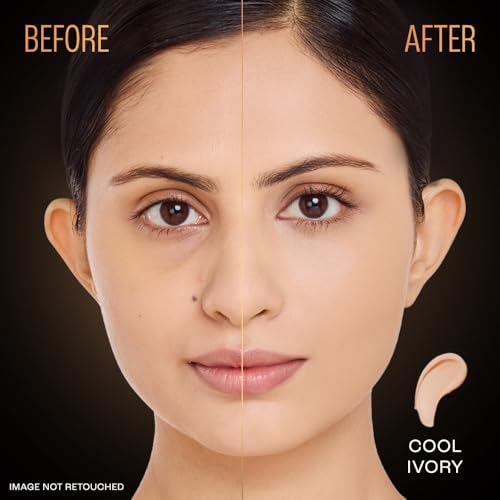 Image of Lakme Forever Matte Longwear Foundation with SPF 15 and Active Niacinamide | Brightens Skin | Long Lasting Matte Finish |Cool Ivory,25 ml