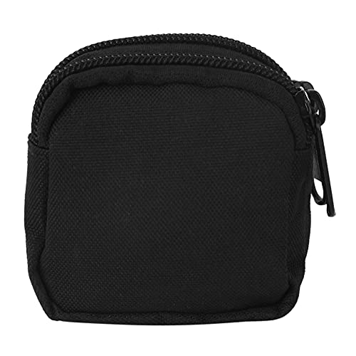 Dunlea Petite Pochette Extérieure, Mini Bourse Organisateur Équipement Armée Doux (Imperméable) Gadget Utilitaire en Nylon Couverture De Sac À Taille Extérieure (Noir)