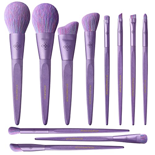 Makeup Brushes Set Professional EIGSHOW 11 Pieces Premium Vegan Makeup Brush Foundation Powder Face Contour Blush Eyeshadow Eyeliner Concealer Blending Kabuki Brush,Cruelty-Free Bamboo Synthetic Fiber Bristles Cosmetics Brushes Sets with Gift Box and