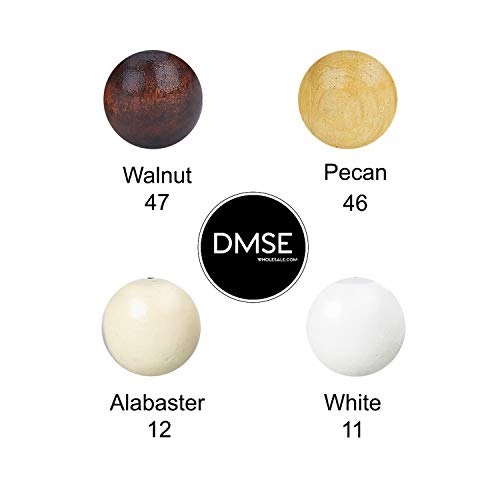 Dmse Wholesale Drapery 25 Pack Hardware Window Blind Cord Tassels Round Wood Tassel Alabaster #TOP4