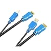 MT-VIKI 2 Pack USB KVM Cable - 6ft, 4K HDMI USB A/B Twin Cord for Standard KVM Switch