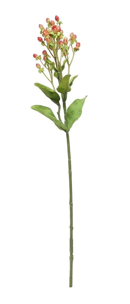 Apac 52 cm Artificial Hypericum - Red, Silk Flowers Perfect for Home Wedding Party Decorations Flower Arrangements