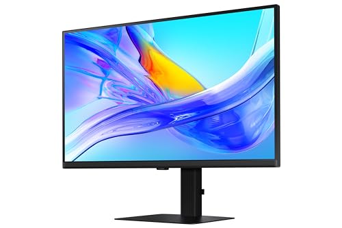 Image of SAMSUNG 27-Inch ViewFinity S8 (S80UD) 4K UHD High Resolution Monitor with HDR10, USB-C, Height Adjustable Ergonomic Stand, Built-In KVM Switch, Advanced Eye Care, LS27D802UANXGO, 2024