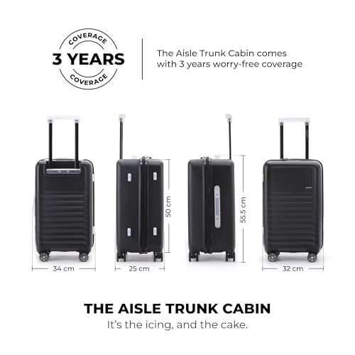 Image of Mokobara The Aisle Trunk Cabin Luggage | 40L Capacity |Polycarbonate Shell & YKK Zippers | TSA-Approved Lock & Super Silent Ninja Wheels |Ideal for Short Trips | Black | Money Moves
