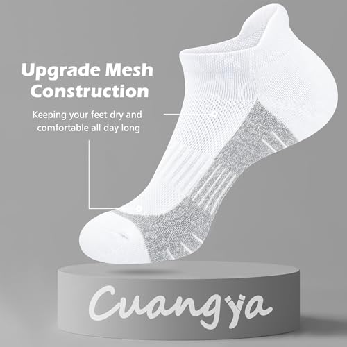 Ankle Socks Women Athletic No Show Socks Running Comfort Cushioned 5-Pairs4