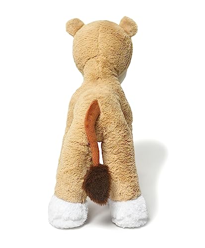 Image of Mi Arcus Lion Cub Soft Plush Toy Made with Tiger Fur Brown- Height 33 cm