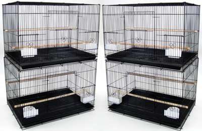 Brand New Lot of Four Aviary Breeding Bird Cage 30x18x18BLK