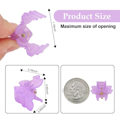 100 Mini Pinzas Mariposa Multicolor miniatura 2