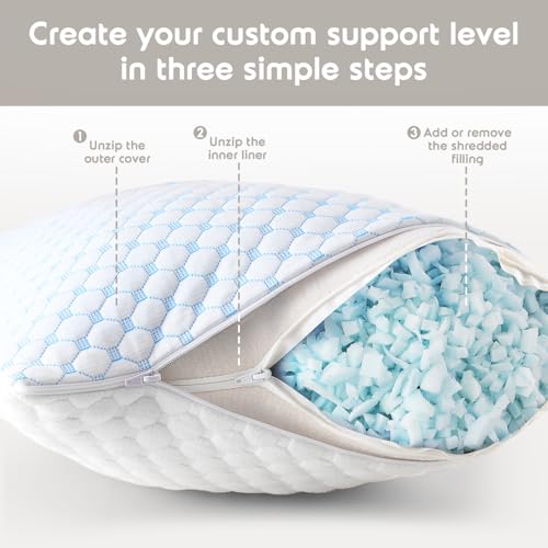 Image of Nestl Bedding Heat and Moisture Reducing Ice Silk and Gel Infused Memory Foam Pillow - Toddler - 2 Pack