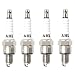 Produktbild AHL 4 pcs Zündkerze für NGK CR5HIX CR6HIX CR7HIX CR8HIX CR9HIX / Champion Z10G Z7G / DENSO U22FS-GU U22FS-ZU U24FS-ZU U24FSR-ZU/Scooter ATV Quads GY6 50cc 110cc 125cc 150cc engine