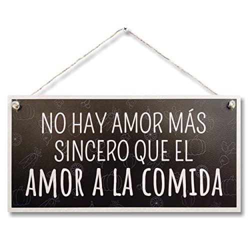 CARISPIBET No hay amor mas sincero placa decorativa para el hogar decoración colgante para la cocina 15 x 30 cm