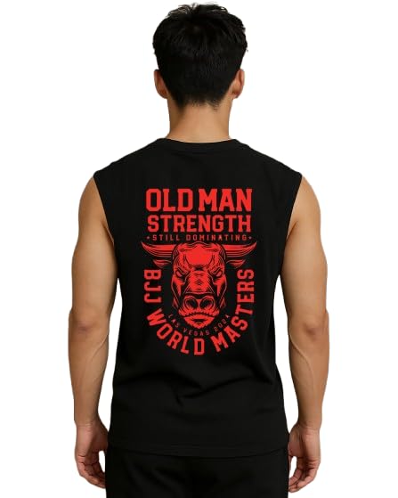 Image of JUGULAR Tank Tops Sleeveless T-Shirt for Men Gym Wear Vest Printed Stylish Round Neck Running for Sports Workout Fitness & Casual or Beach Wear