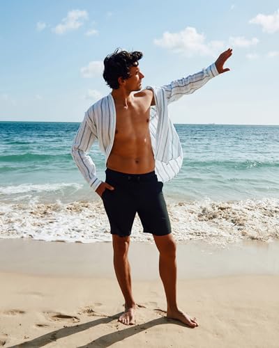 Arcweg Mens Swim Trunks 9 Inch Long Board Shorts Quick Dry Beach Swimsuit Bathing Suit with Zipper Pockets Mesh Liner(XS-2XL)3