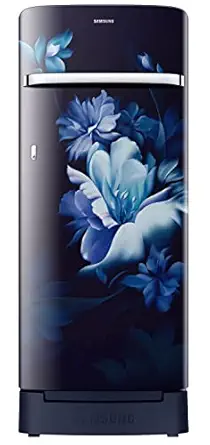 Samsung 215L 5 Star Inverter Direct-Cool Single Door Refrigerator (RR23C2H35UZ/HL,Midnight Blossom Blue) Base Stand Drawer