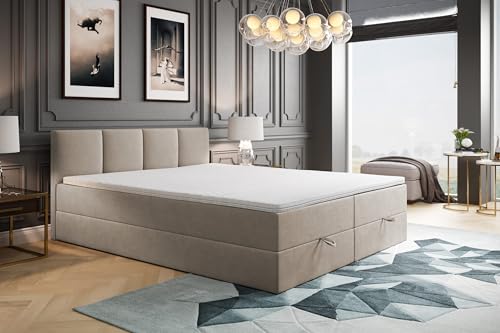 TRADA Boxspringbett 160x200 cm mit Bettkasten und Bonellmatratze - ROYAL...