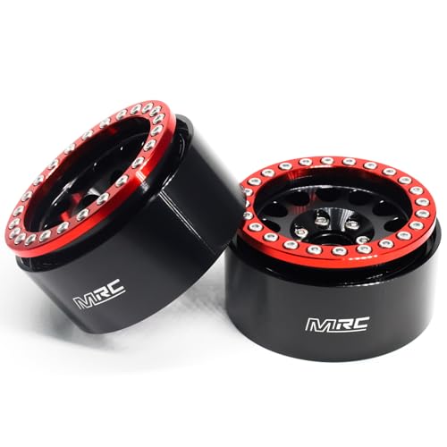 Roues 1:10 RC Crawler MRC BeadLock alu noir rouge pour modification de châssis TRX-4 et SCX10