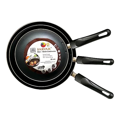 Sarvah Non-Stick Frying Pan with Induction Base - Scratch-Resistant - Stainless Steel with Ceramic Coating (30cm)