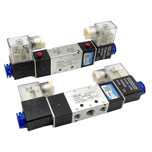 Électrovanne 2 positions 5 ports 4V320-10 DC24V double bobine pneumatique - 4