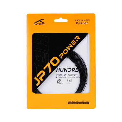 Image of Hundred JP 70 Power Badminton String | 0.70 mm High Repulsion & Power | Superior Durability & Tension Hold | Crisp Hitting Sound | Pro-Level Performance