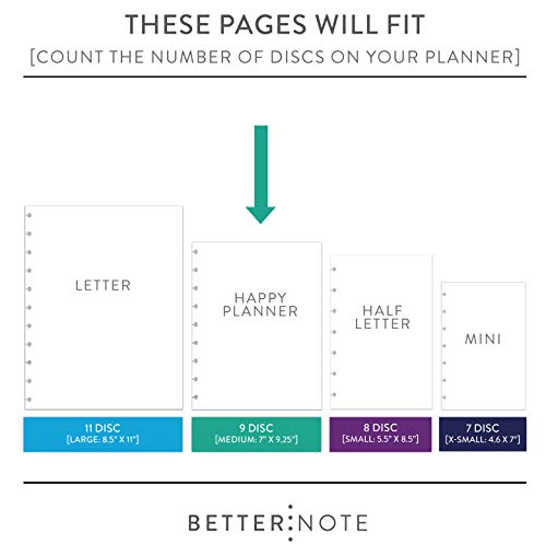 image for Natalie Rebecca Design BetterNote 2023 Monthly Calendar Refill Fits Di