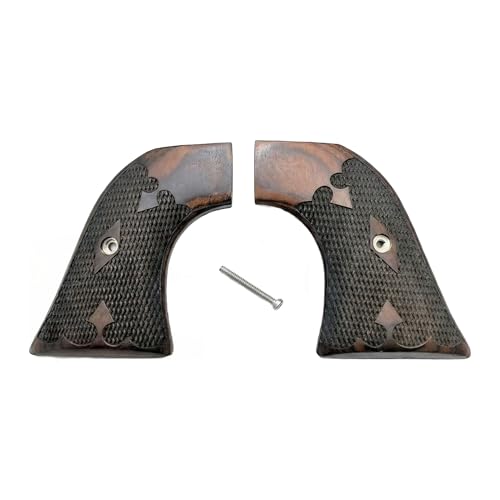 Premium Ruler Wrangler Grips – Ruger Wrangler Grips .22 LR Replacement, Rosewood Gentleman Style with Screw