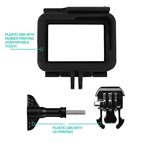 Kourpar Capa protetora para GoPro Hero7 Montagem de câmera com moldura preta compatível com Hero 7 s