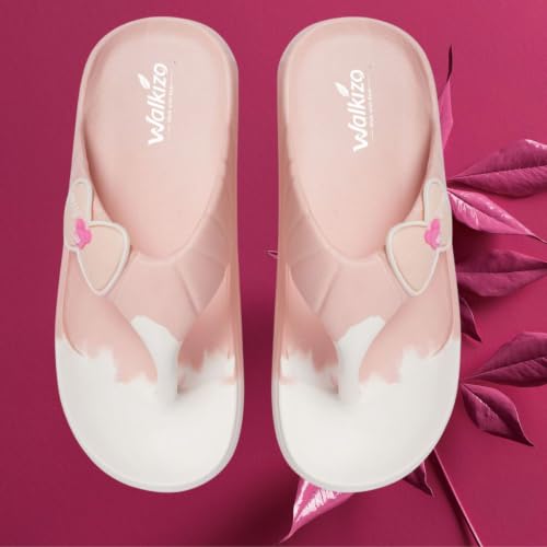 Image of Women's Soft EVA Flip | Peach & White