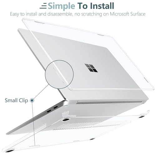Batianda Crystal Clear Case for 13-inch Microsoft Surface Laptop Copilot+ PC 2025 for Business 2026, Lightweight Hard Shell with Scratch-Resistant Protection, Easy Installation, Transparent by Batianda - Used condition - Image 2