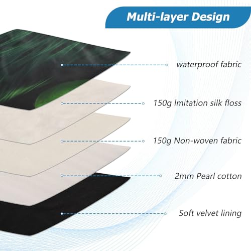Funda para Laptop 13-14 Pulgadas con Ojos de Gato Verde miniatura 4