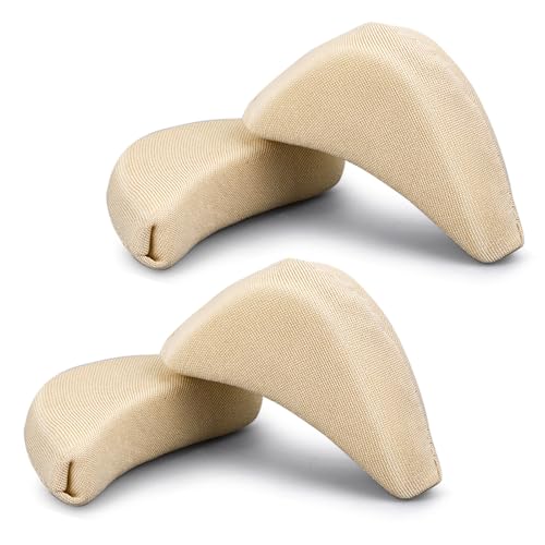 2 pares de rellenos de zapatos ajustables suaves para los dedos de los pies, insertos transpirables, almohadillas para el antepié, almohadillas para zapatos de esponja, reposapiés grandes, para mujer