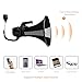 Loudmore Heavy Duty 75W Professional Megaphone Bullhorn Speaker with Built-in Microphone-Rechargeable Battery&Portable Strap-Siren -USB/SD/AUX Input-Ideal for Football, Baseball,Coaches(Black)
