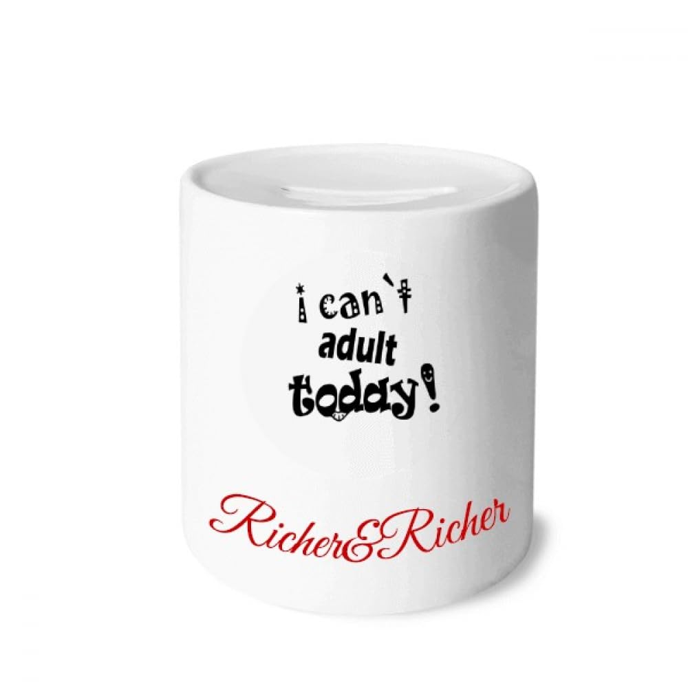 Tirelire en anglais Adult Today Rich bois pour épargne adulte