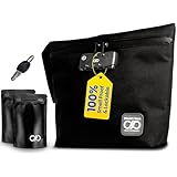 HELMET HEAD Smell Proof Bag with Dual-Access Lock and Key, 11.6' x 9.2' Stash Bag, Smell Proof Container for Travel, Herbs and Accessories. Includes two Smell Proof Bags (Black)