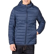 Amazon Essentials Men's Lightweight Water-Resistant Packable Hooded Puffer Jacket