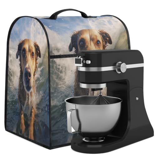 Coffee Maker Cover Ocean Dog Kitchen Appliance Covers Small Appliance Covers Blender Cover Juicer Cover Dust Covers for Kitchen Appliances with Top Handle and Pockets,Washable,C503