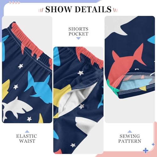 Sharks Pattern Boys Pants for Kids Jogger Pants with Pockets S-XL4