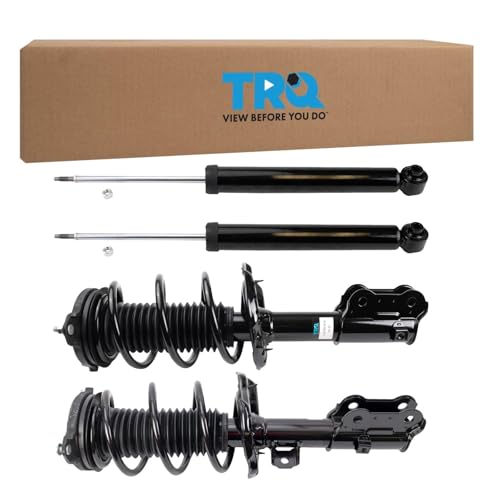 Image of TRQ Front and Rear Complete Strut Assembly & Shock Absorber Kit Complete Strut & Coil Spring Assembly Compatible with 2017-2020 Hyundai Elantra