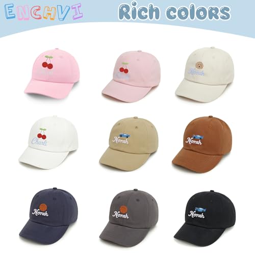 Image of Personalized Baby Infant Baseball Cap Custom Boys Girls Embroidered Sun Hat Custom Trucker Hats for Toddler Kids