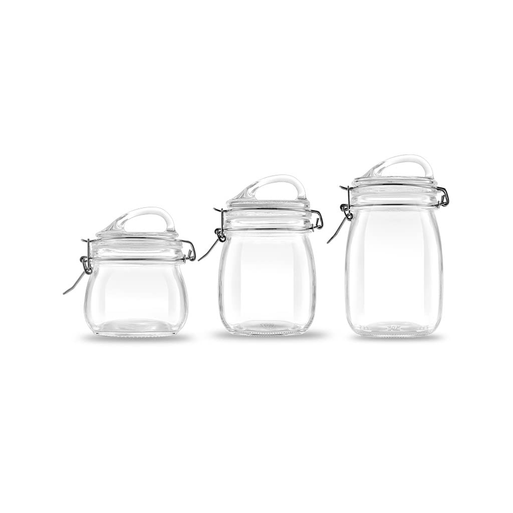 Récipient polyvalent de cornichon en verre trempé étanche avec couvercle