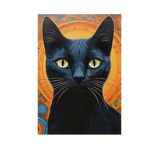 Black Cat Halloween 71 x 101 cm bandiera da giardino a doppia faccia per esterni casa bandiera decorazione cortile
