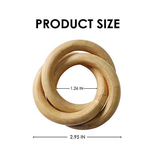 Wonlex Wooden Napkin Rings Set Of 6, Farmhouse Wood Napkin Ring, Handmade Serviette Buckles Holder For Table Setting, Wedding, Thanksgiving Day And Home Decor (Wood Circle) #TOP5