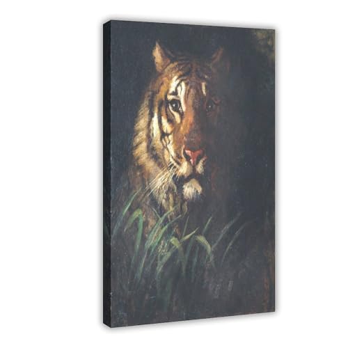 Toile tête de tigre Abbott Handerson Thayer cadre à suspendre décoration murale