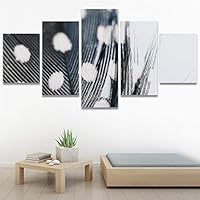 SIGNWIN 5 Panel Canvas Wall Art Modern Art Abstract Closeup Industrial Modern Art Multicolor Patterns for Home Decorations Ready to Hang - 60