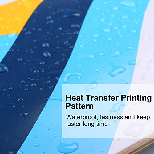 Image of WhiteFang Skateboards for Beginners, Complete Skateboard 31 x 7.88, 7 Layer Canadian Maple Double Kick Concave Standard and Tricks Skateboards for Kids and Beginners