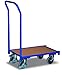 Produktbild Euro System Roller mit Boden und Schiebebügel RAL5010 Enzianblau Rollwagen
